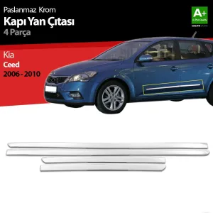 S-Dizayn Kia Ceed Krom Kapı Yan Çıtası 2006-2010Not: Kapı &Ccedil;ıtası bulunmayan ara&ccedil;larda, yan kapı b&ouml;l&uuml;mlerine aracın kaportasına monte edi