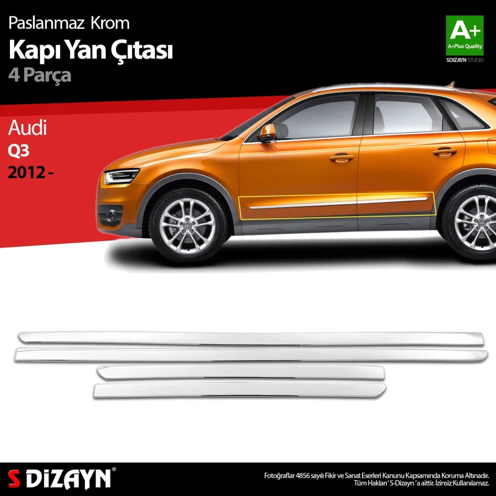 Drs Tuning Audi Q3 Krom Kapı Yan Çıtası 2012-2018