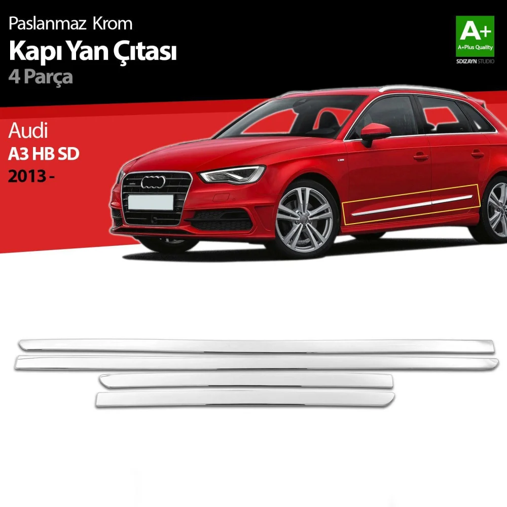 Drs Tuning Audi A3 HB SD Krom Kapı Yan Çıtası 2013-2017