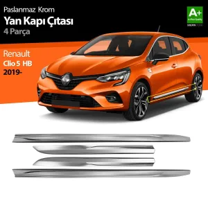 S-Dizayn Renault Clio 5 Krom Yan Kapı Çıtası 4 Prç. 2019 ÜzeriAraca &Ouml;zel Krom Aksesuar&Uuml;r&uuml;n &Ouml;zellikleri:Krom &uuml;r&uuml;nler ara&ccedil; &u