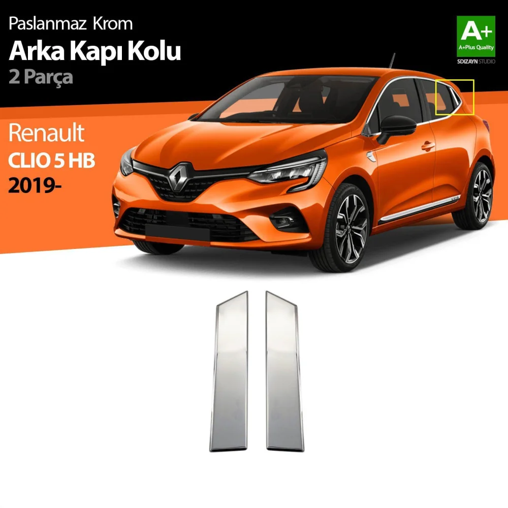 Drs Tuning Renault Clio 5 Krom Kapı Kolu Arka 2 Prç. 2019-2026