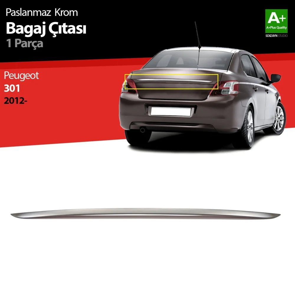 Drs Tuning Peugeot 301 Krom Bagaj Çıtası 2012-2017
