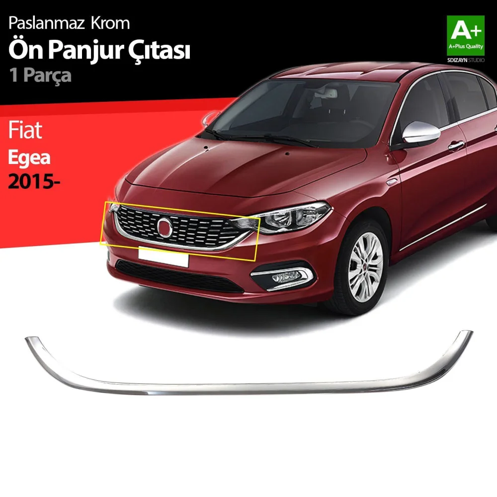 Drs Tuning Fiat Egea Krom Ön Panjur Çıtası 2015-2020