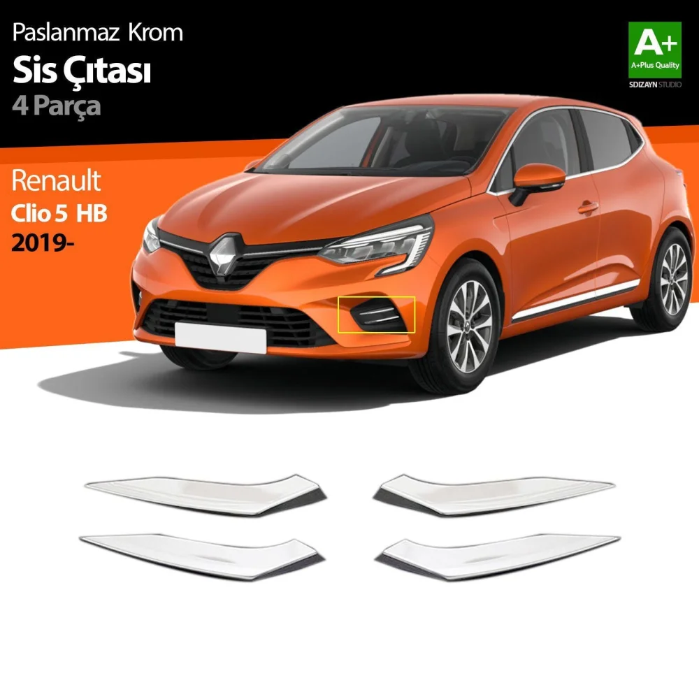 Drs Tuning Renault Clio 5 Krom Sis Çıtası 4 Prç. 2019-2023