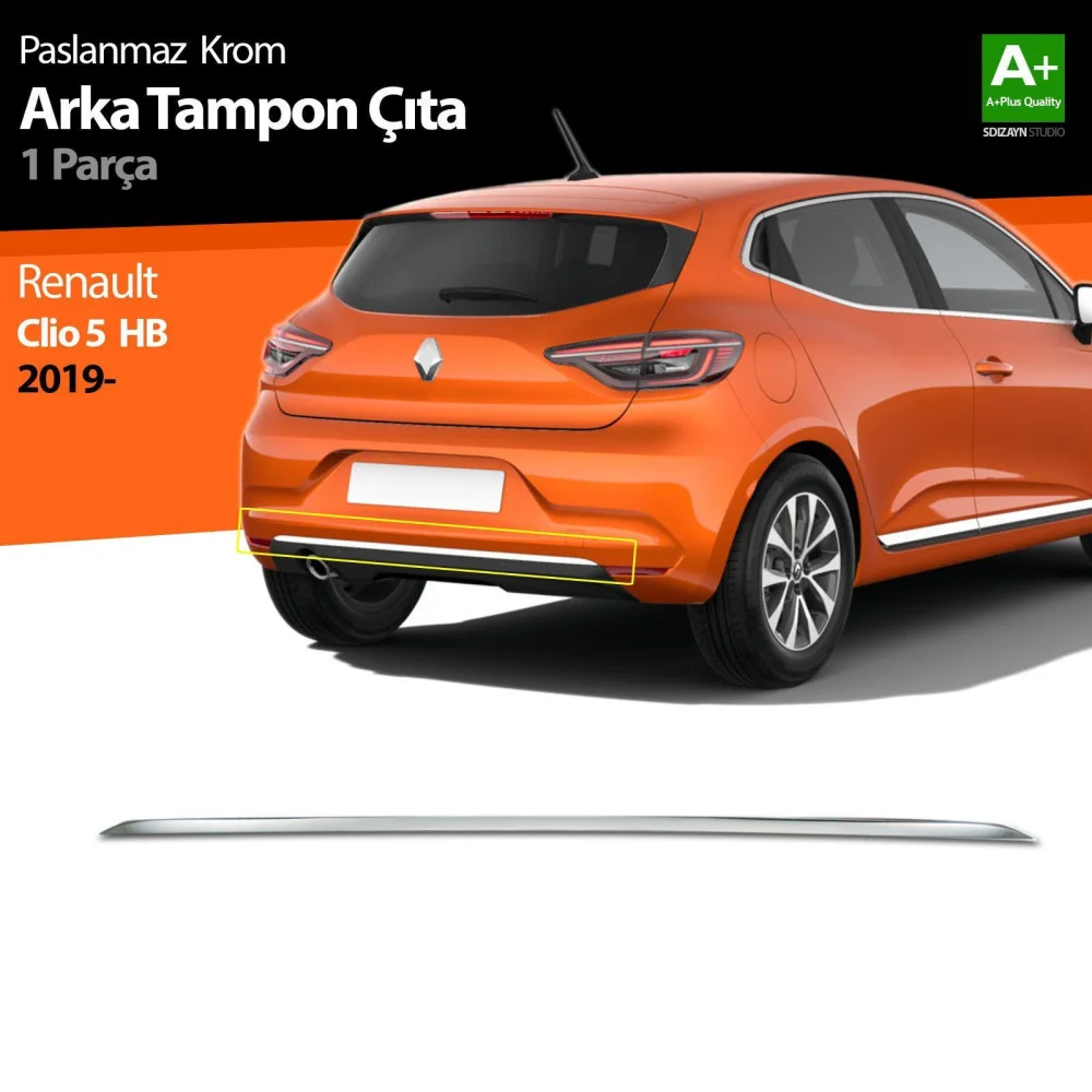 Drs Tuning Renault Clio 5 Krom Arka Tampon Çıtası 2019-2023