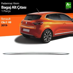 S-Dizayn Renault Clio 5 Krom Bagaj Alt Çıtası 2019 ÜzeriAraca &Ouml;zel Krom Aksesuar&Uuml;r&uuml;n &Ouml;zellikleri:Krom &uuml;r&uuml;nler ara&ccedil; &uuml;ze