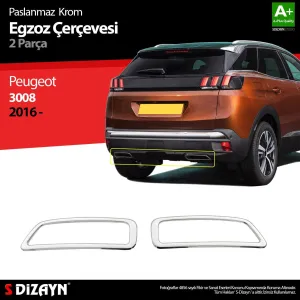 S-Dizayn Peugeot 3008 Krom Egzoz Çıkışı 2 Prç. 2016-2023 A+ KaliteAraca &Ouml;zel Krom Aksesuar&Uuml;r&uuml;n &Ouml;zellikleri:Krom &uuml;r&uuml;nler ara&ccedil