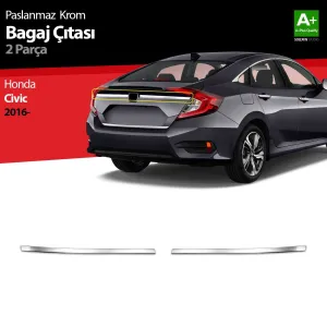 S-Dizayn Honda Civic Krom Bagaj Çıtası 2 Prç 2016-2021Araca &Ouml;zel Krom Aksesuar&Uuml;r&uuml;n &Ouml;zellikleri:Krom &uuml;r&uuml;nler ara&ccedil; &uuml;zeri