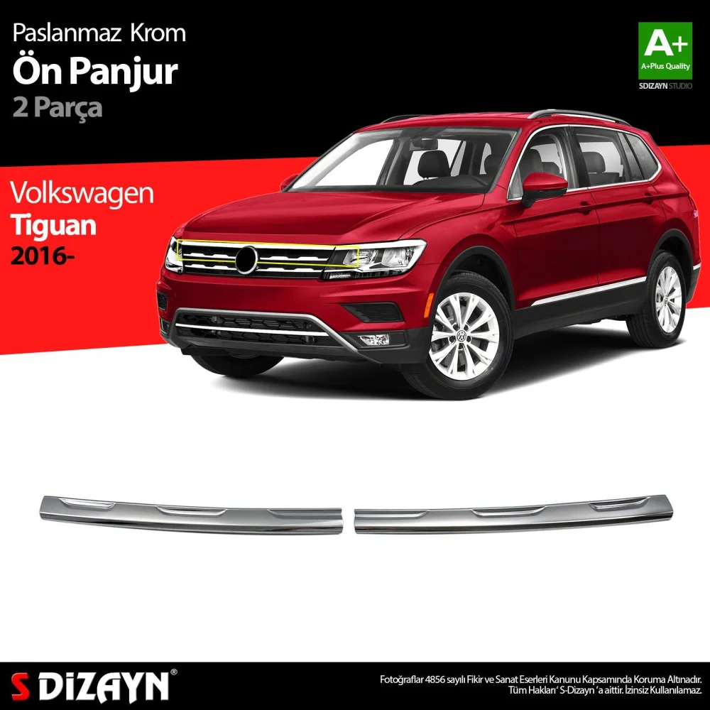 Drs Tuning VW Tiguan Krom Ön Panjur 2 Prç. 2016-2020