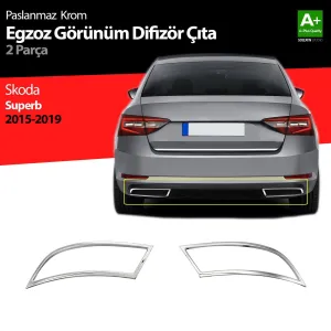 S-Dizayn Skoda Superb Krom Egzoz Çıkışı 2 Parça 2015-2019Araca &Ouml;zel Krom Aksesuar&Uuml;r&uuml;n &Ouml;zellikleri:Krom &uuml;r&uuml;nler ara&ccedil; &uuml;z