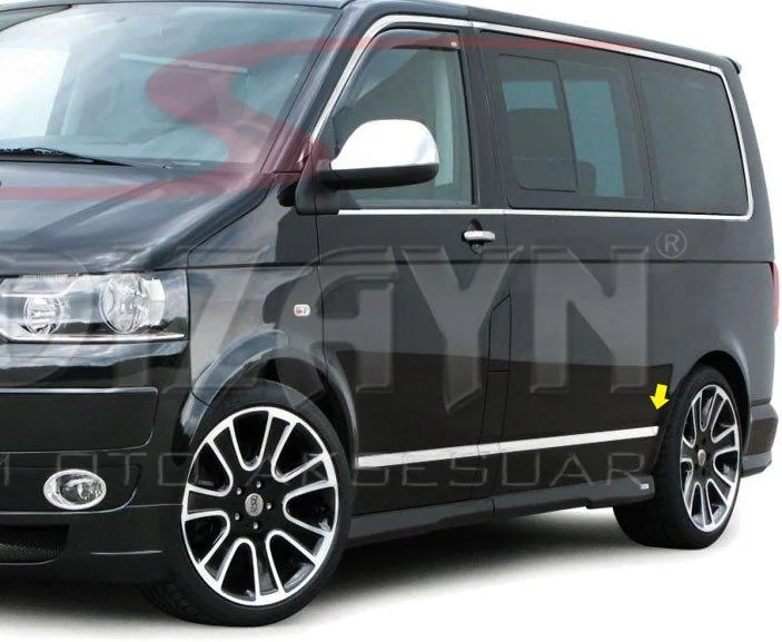 Volkswagen T6 Uyumlu Transporter Krom Yan Kapı Çıtası 5 Parça. (Kısa Şase) 2015 Üzeri