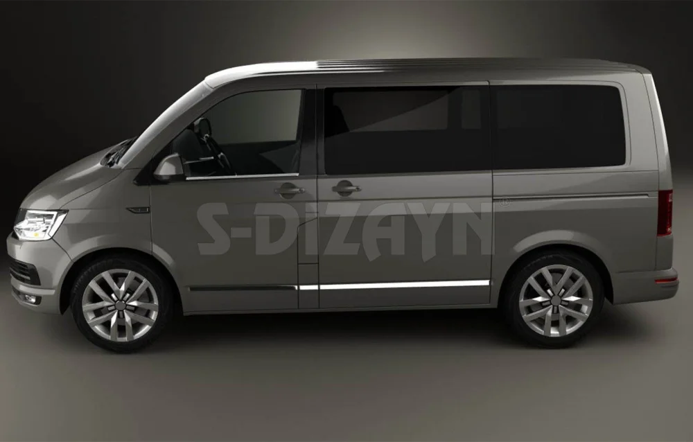 Volkswagen T6 Uyumlu Transporter Krom Cam Çıtası 2 Parça. 2015 Üzeri