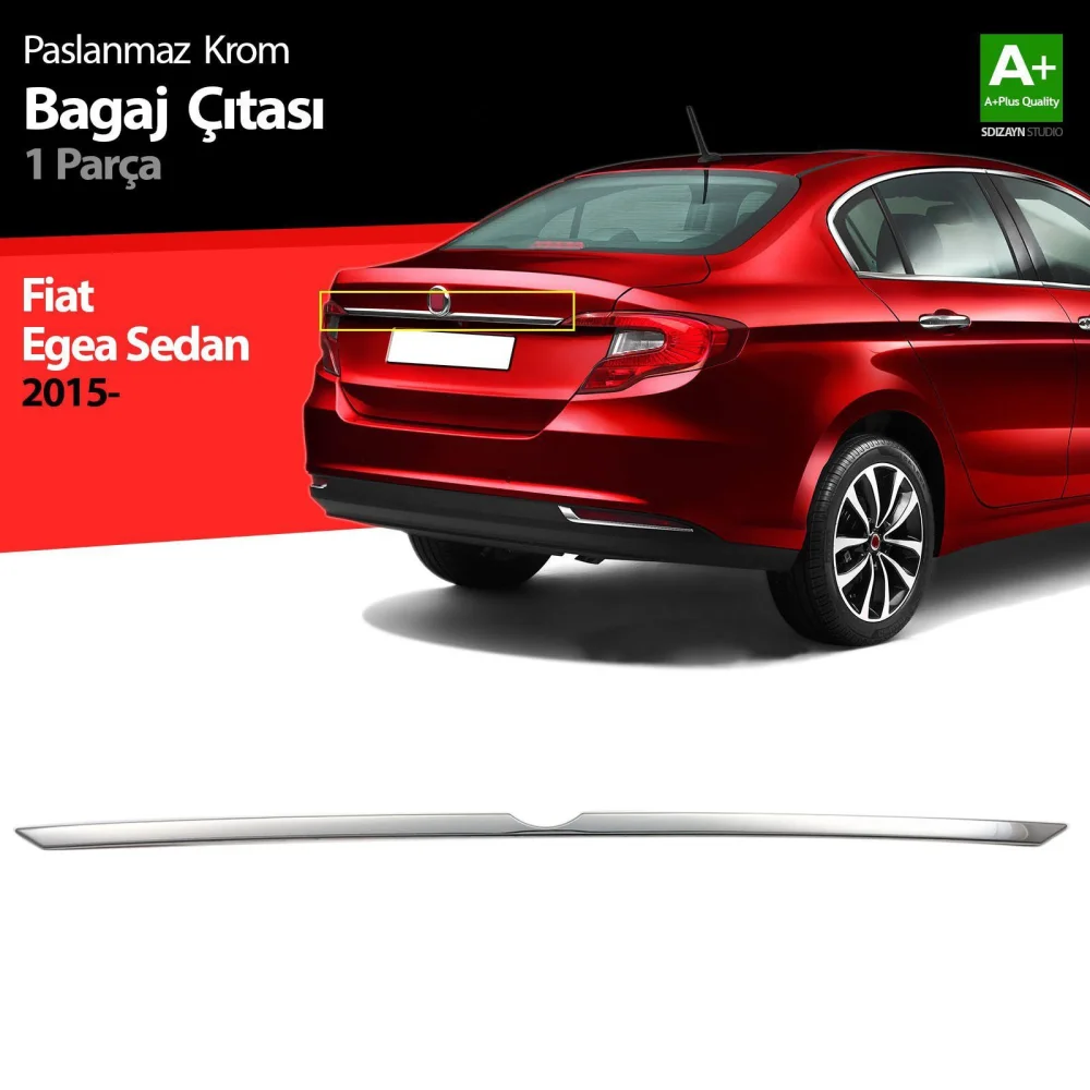 Fiat Egea Uyumlu Sedan Krom Bagaj Çıtası 2015 Üzeri