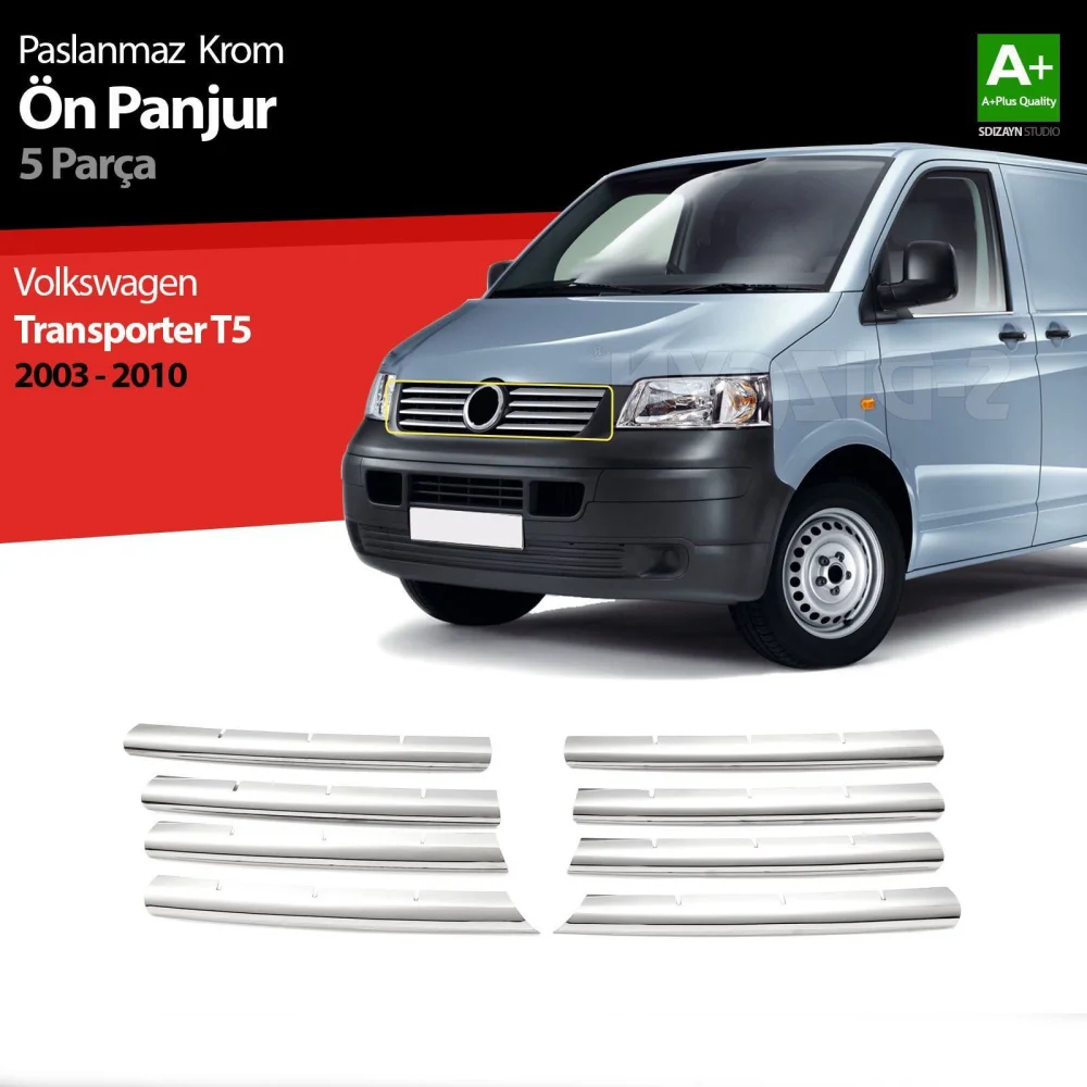 Drs Tuning VW T5 Transporter Krom Ön Panjur 8 Prç 2003-2010