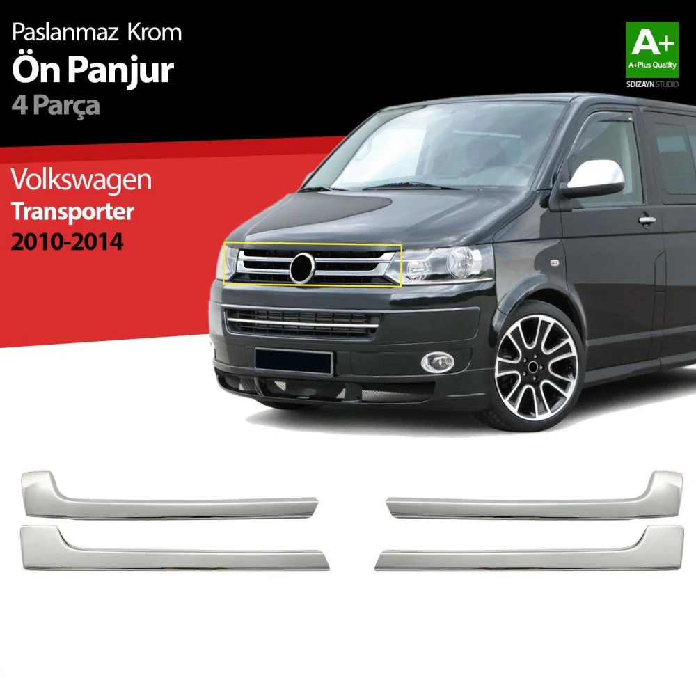 Drs Tuning VW T5 Transporter Krom Ön Panjur 4 Prç 2010-2015