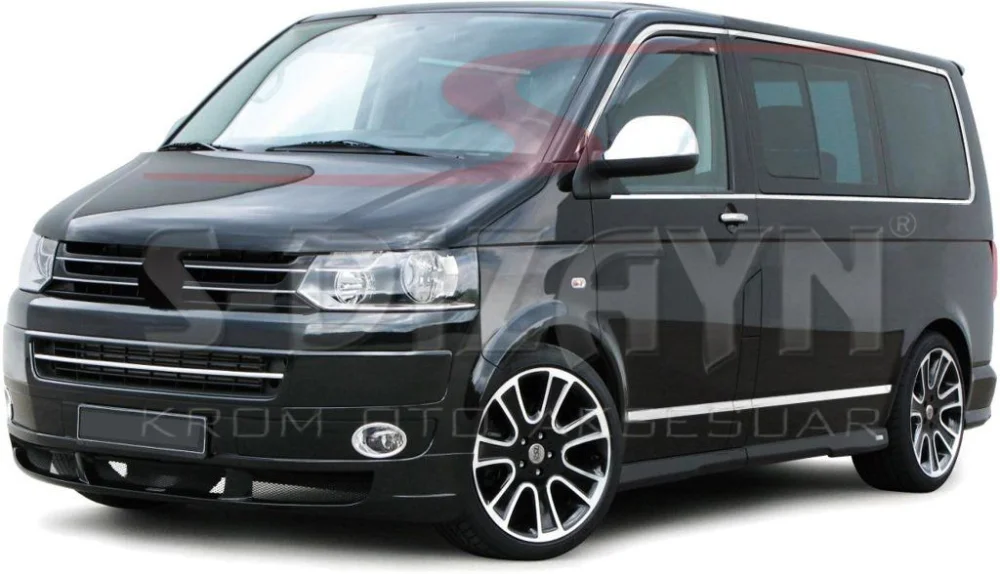 Volkswagen T5 Uyumlu Caravelle Krom Yan Kapı Çıtası 7 Parça 2004 Üzeri (U.Ş)