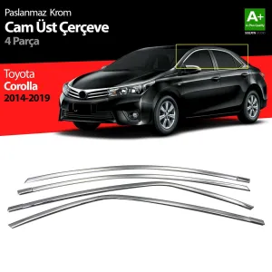 S-Dizayn Toyota Corolla Krom Cam Üst Çıtası 4 Prç. 2013-2018Araca &Ouml;zel Krom Aksesuar&Uuml;r&uuml;n &Ouml;zellikleri:Krom &uuml;r&uuml;nler ara&ccedil; &uum