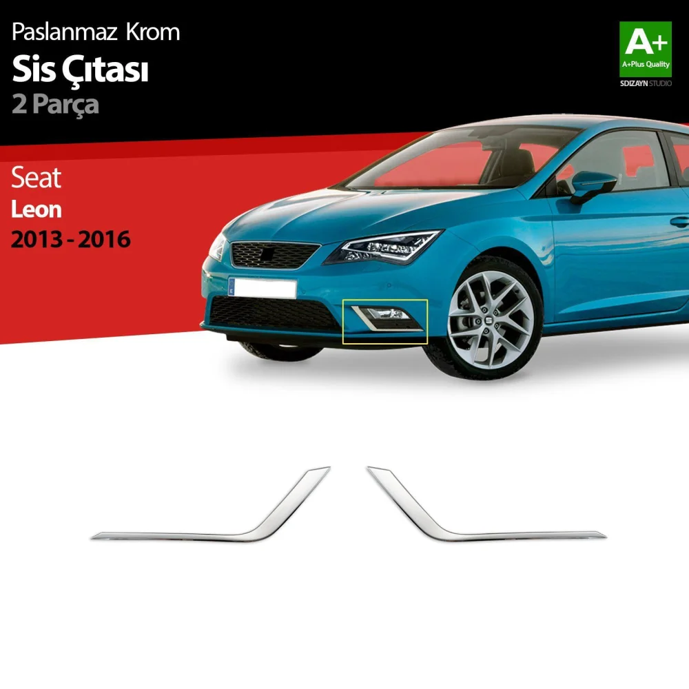 Drs Tuning Seat Leon Krom Sis Farı Çerçevesi 2 Prç. 2013-2016