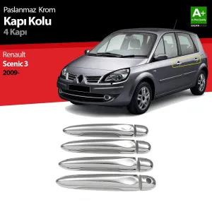 S-Dizayn Renault Scenic 3 Krom Kapı Kolu 4 Prç 2010-2013Araca &Ouml;zel Krom Aksesuar&Uuml;r&uuml;n &Ouml;zellikleri:Krom &uuml;r&uuml;nler ara&ccedil; &uuml;ze