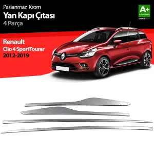 S-Dizayn Renault Clio 4 Sporttourer Krom Yan Kapı Çıtası 4 Prç. 2012-2019Araca &Ouml;zel Krom Aksesuar&Uuml;r&uuml;n &Ouml;zellikleri:Krom &uuml;r&uuml;nler ara