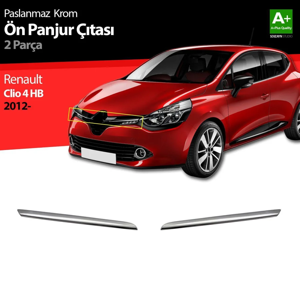 Drs Tuning Renault Clio 4 HB Krom Ön Panjur 2 Prç. 2012-2019