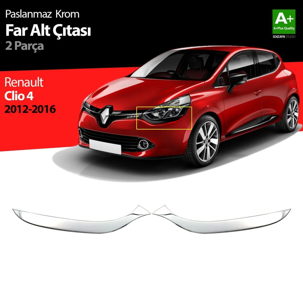 Drs Tuning Renault Clio 4 HB Krom Far Alt Çıtası 2012-2016