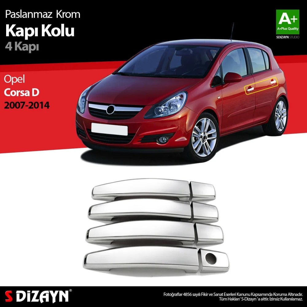 Drs Tuning Opel Corsa D Krom Kapı Kolu 4 Kapı 2007-2014