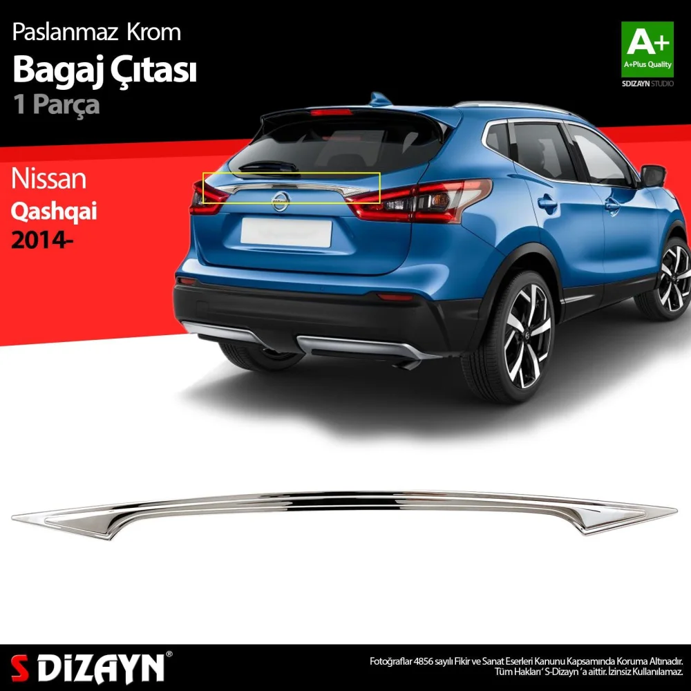 Drs Tuning Nissan Qashqai Krom Bagaj Çıtası 2014-2021