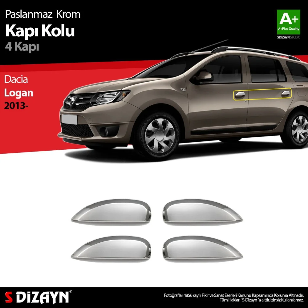 Drs Tuning Dacia Logan Mcv Krom Kapı Kolu 4 Kapı 2013-2020
