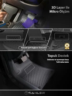 BMW 2 Serisi F74 Gran Coupe 2024+ Uyumlu SAHLER 4.5D PRO Premium Oto Havuzlu Paspas thumb 5
