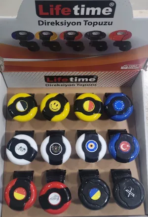 Beyaz-Siyah Dönebilen Vites Topuzu Logolu Stickerlı - Görsel 3