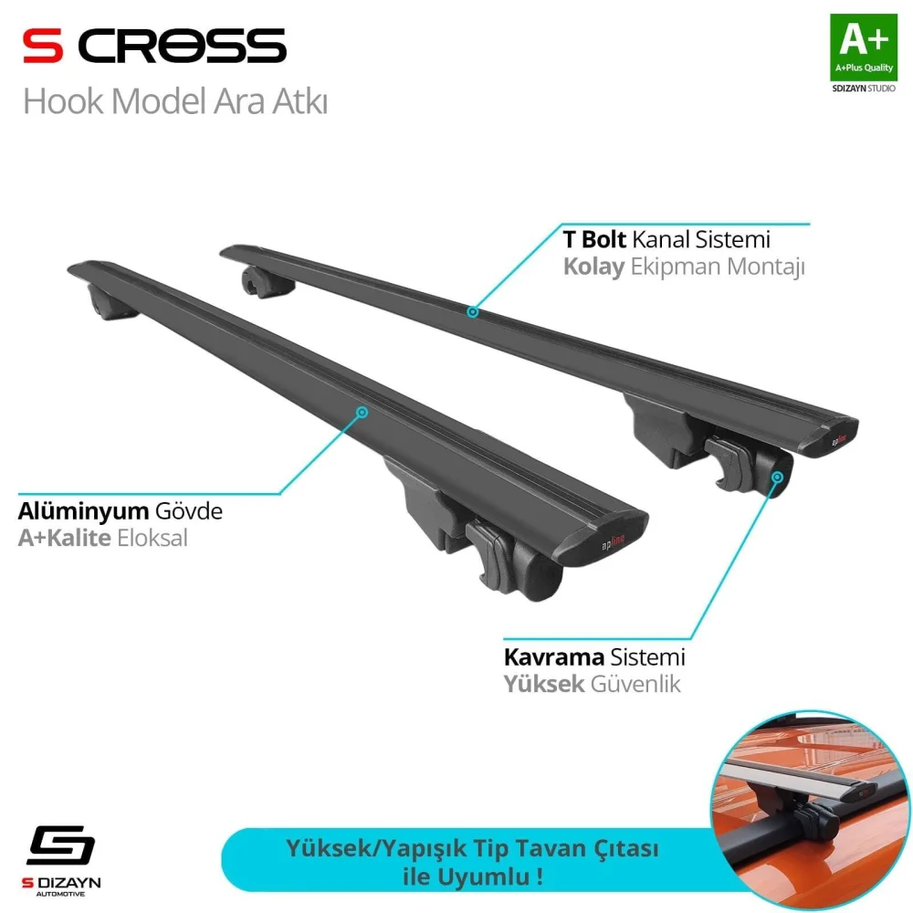 Universal Hook Anahtarsız Model Siyah Ara Atkı 118 Cm A+ Kalite
