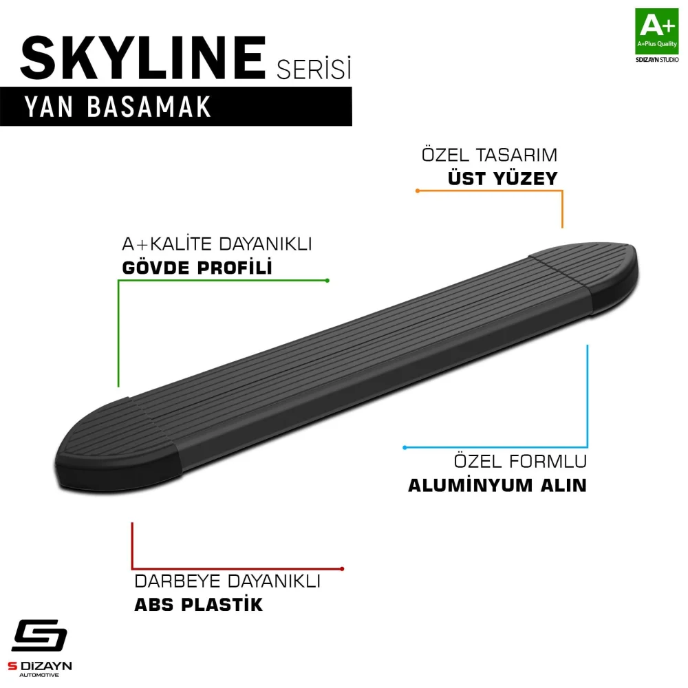 Honda HR-V 3 Skyline Siyah Yan Basamak 173 Cm 2021 Üzeri A+ Kalite
