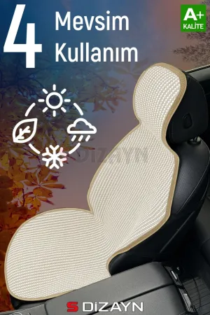 Drs Tuning Oto Koltuk Koruyucu Kılıf Set Krem Universal 2+3 Parça Ön Arka - Görsel 2