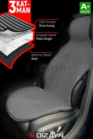 Drs Tuning Oto Koltuk Koruyucu Kılıf Set Füme Universal 2+3 Parça Ön Arka - Görsel 2