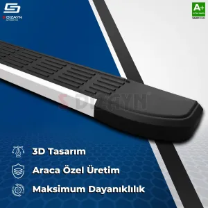 Toyota Corolla Cross S-Line Aluminyum Yan Basamak 183 Cm 2022 Üzeri - Görsel 3