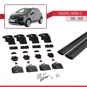 Vauxhall MOKKA X 2013-2020 Arası ile uyumlu ACE-2 Ara Atkı Tavan Barı SİYAH thumb 4