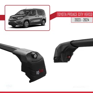 Toyota Proace City Verso 2023 ve Sonrası ile uyumlu ACE-2 Ara Atkı Tavan Barı SİYAH thumb 4