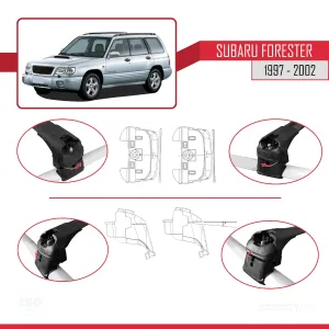 Subaru Forester (SF) 1997-2002 Arası ile uyumlu ACE-2 Ara Atkı Tavan Barı SİYAH - Görsel 3