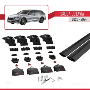 Skoda Octavia (NX) 2020 ve Sonrası ile uyumlu ACE-2 Ara Atkı Tavan Barı SİYAH thumb 4