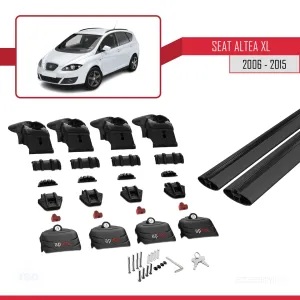 Seat Altea XL 2006-2015 Arası ile uyumlu ACE-2 Ara Atkı Tavan Barı SİYAH - Görsel 4