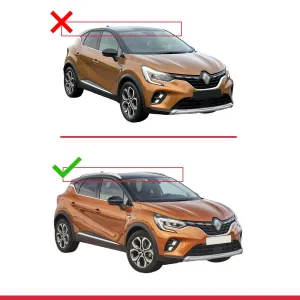 Renault Captur II 2019 ve Sonrası ile Uyumlu ACE-2 Ara Atkı Tavan Barı SİYAH thumb 2