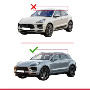 Porsche MACAN 2014 ve Sonrası ile uyumlu ACE-2 Ara Atkı Tavan Barı SİYAH - Görsel 2