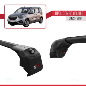 Opel Combo (E) Life 2023 ve Sonrası ile uyumlu ACE-2 Ara Atkı Tavan Barı SİYAH thumb 4