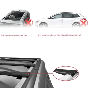 Opel Combo (D) 2012-2018 Arası Ile Uyumlu Fly Model Ara Atkı Tavan Barı Si̇yah 4 Adet Bar