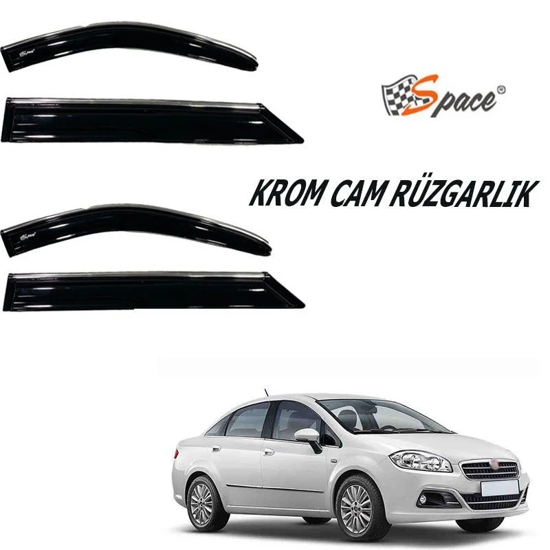 Krom Cam Rüzgarlığı 1.2Mm Fiat Linea 4'Lü 449
