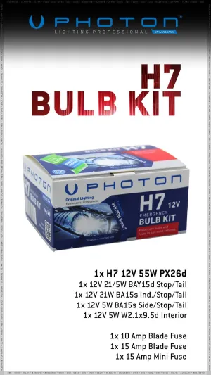 Photon H7 Bulb Kit (Çoklu Lamba Set)