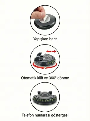 Numaratörlü Telefon Tutucu Siyah / SYTE33 - Görsel 2
