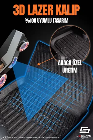 Drs Tuning VW Tiguan 3D Pro Havuzlu Paspas ve Bagaj Havuzu Seti (2'li SET) 2024 Üzeri A+ Kalite - Görsel 4