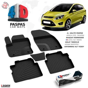 Drs Tuning Ford C-Max 4D Havuzlu Paspas 2010-2019 A+ Kalite